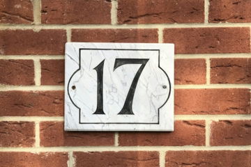 17 house sign